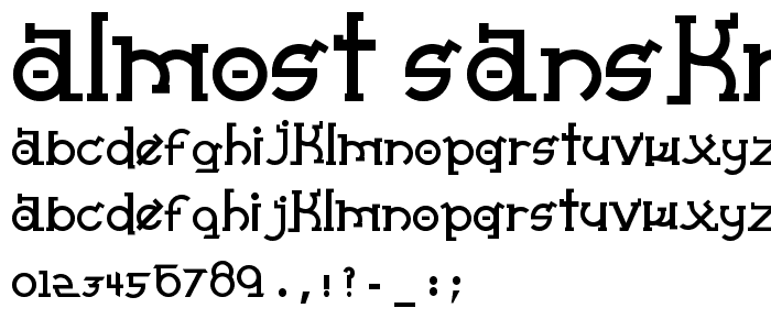 Almost Sanskrit taj Bold font